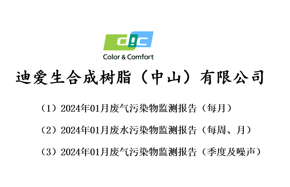 2024年01月份废气、废水、监测报告公告